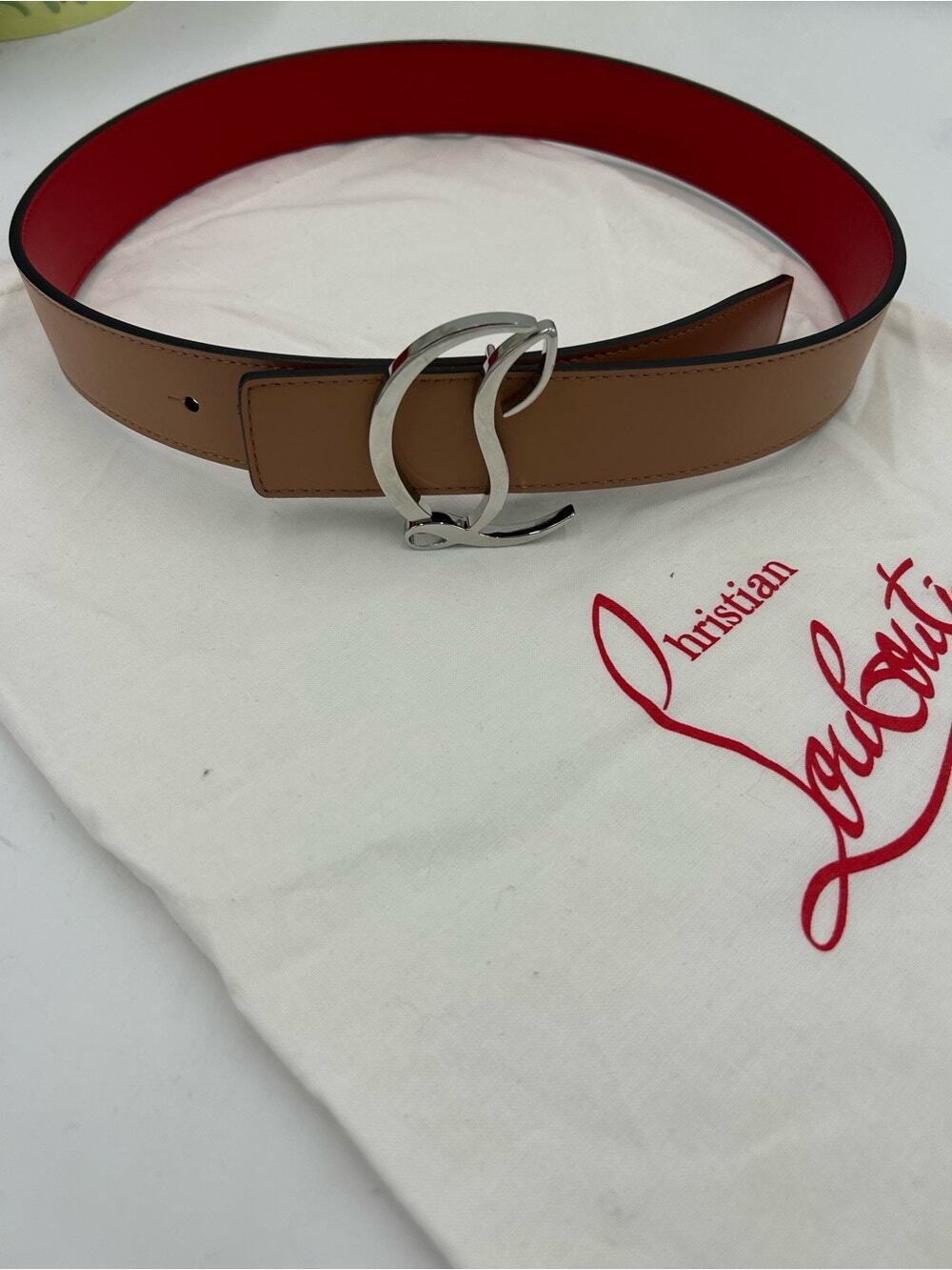Women's Christian Louboutin CL logo Belt size 75 cm/30 inch made in Italy